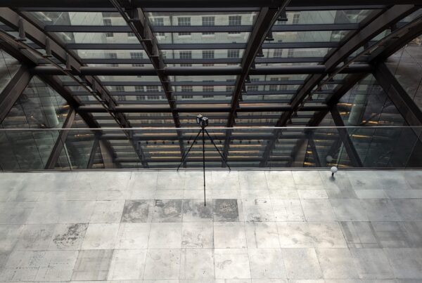 A laser Scanner on a construction site in London.