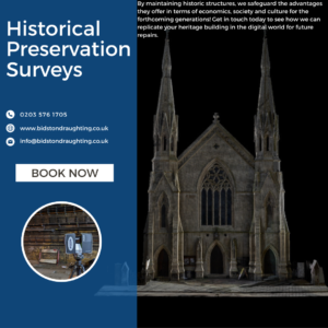 Bidston Draughting LTD flyer for historical preservation surveys
